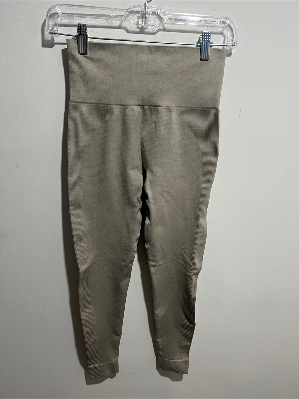 SET Active High-Waist Ribbed Tan Leggings Size Small
